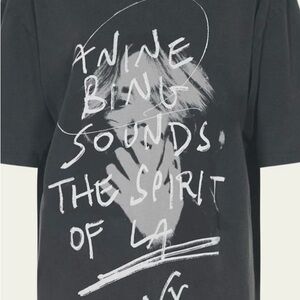 Anine Bing Graphic T-Shirt in Black and White - XS
